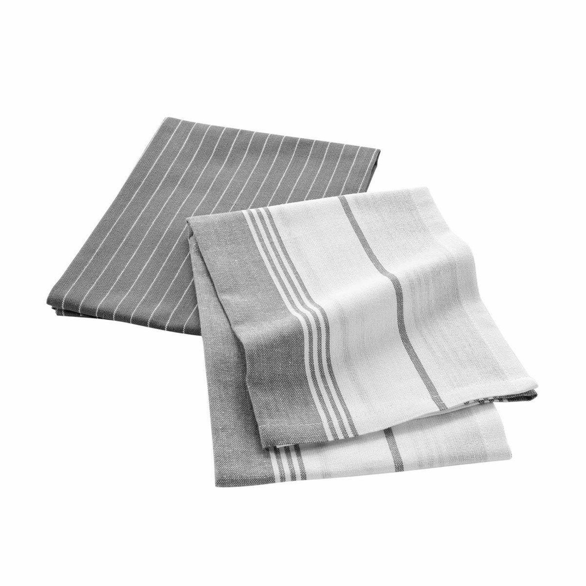 Douceur d'Intérieur Lot de 2 Torchons  Grand Chef  50x70cm Gris