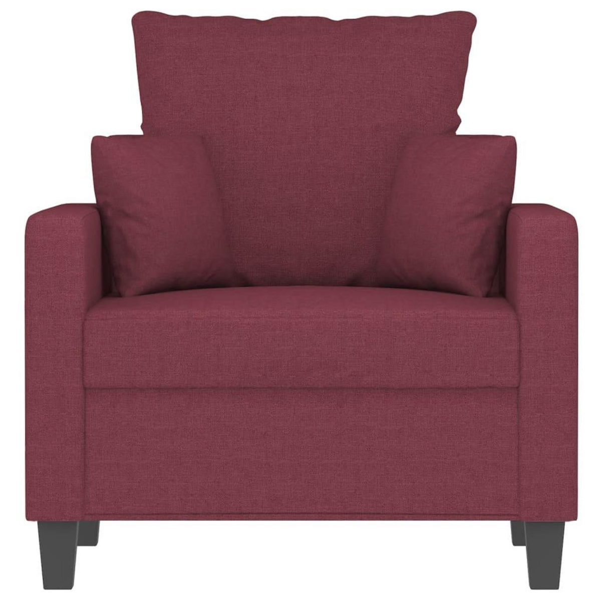 VIDAXL Fauteuil Rouge bordeaux 60 cm Tissu