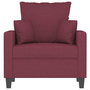 Voir la diapositive 3 : VIDAXL Fauteuil Rouge bordeaux 60 cm Tissu