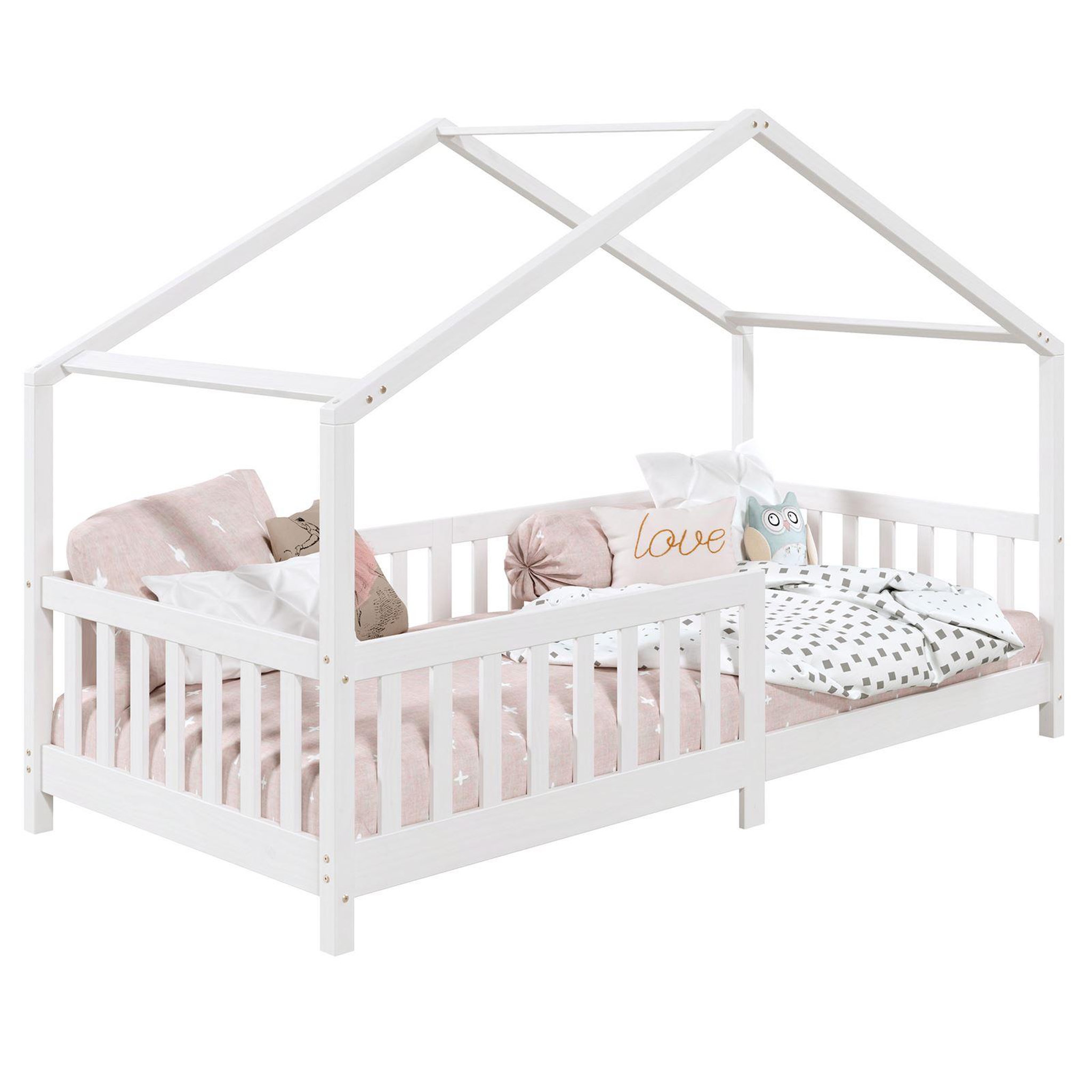 Voir la diapositive 1 : IDIMEX Lit cabane lisan 90 x 200 cm, en pin massif