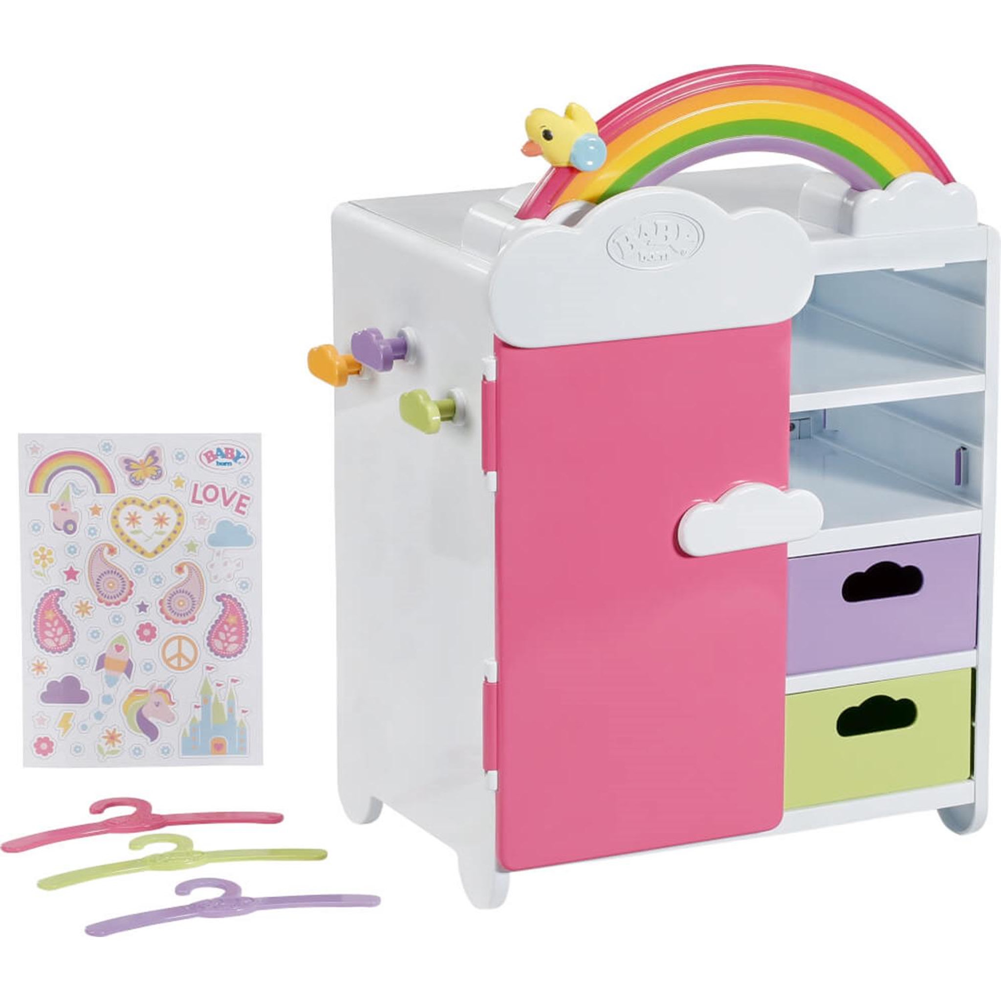 Zapf Creation Baby born Armoire arc-en-ciel pour poupées