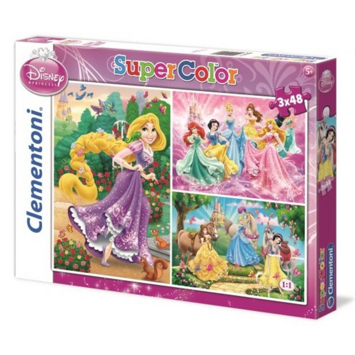 CLEMENTONI 3 Puzzles de 48 pièces Princesses