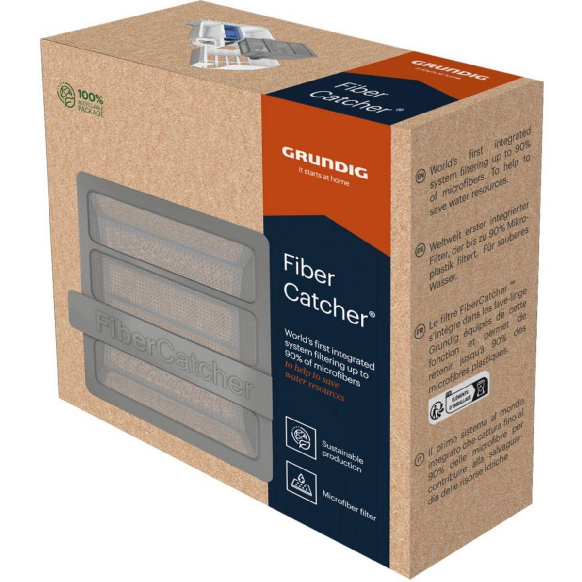 Grundig Filtre FiberCatcher Filtre Microplastique