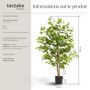 Voir la diapositive 6 : tectake Ficus artificiel design très réaliste vert