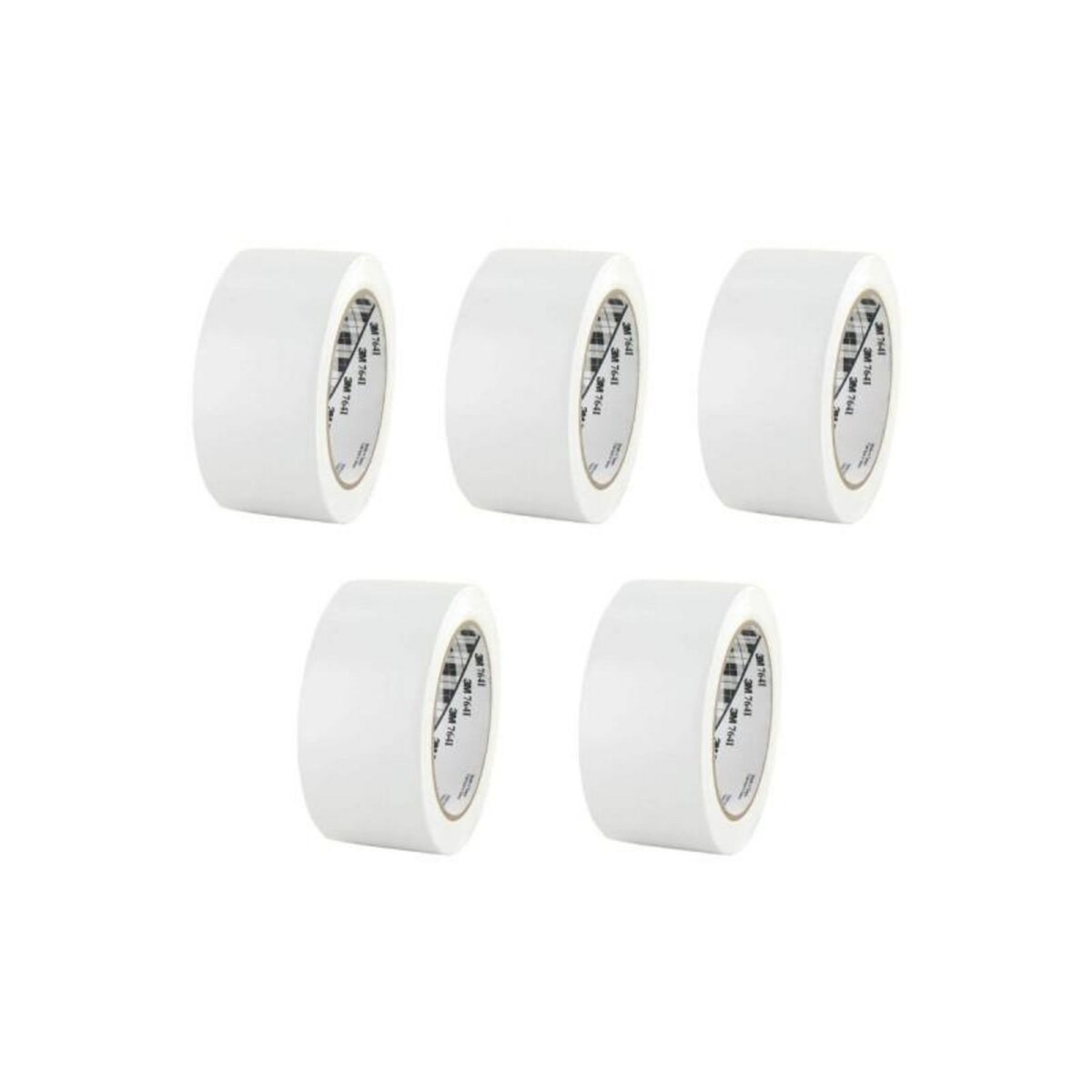 3M Lot de 5 rubans adhésifs vinyle 3M - Blanc - 50mm - 764BL-50