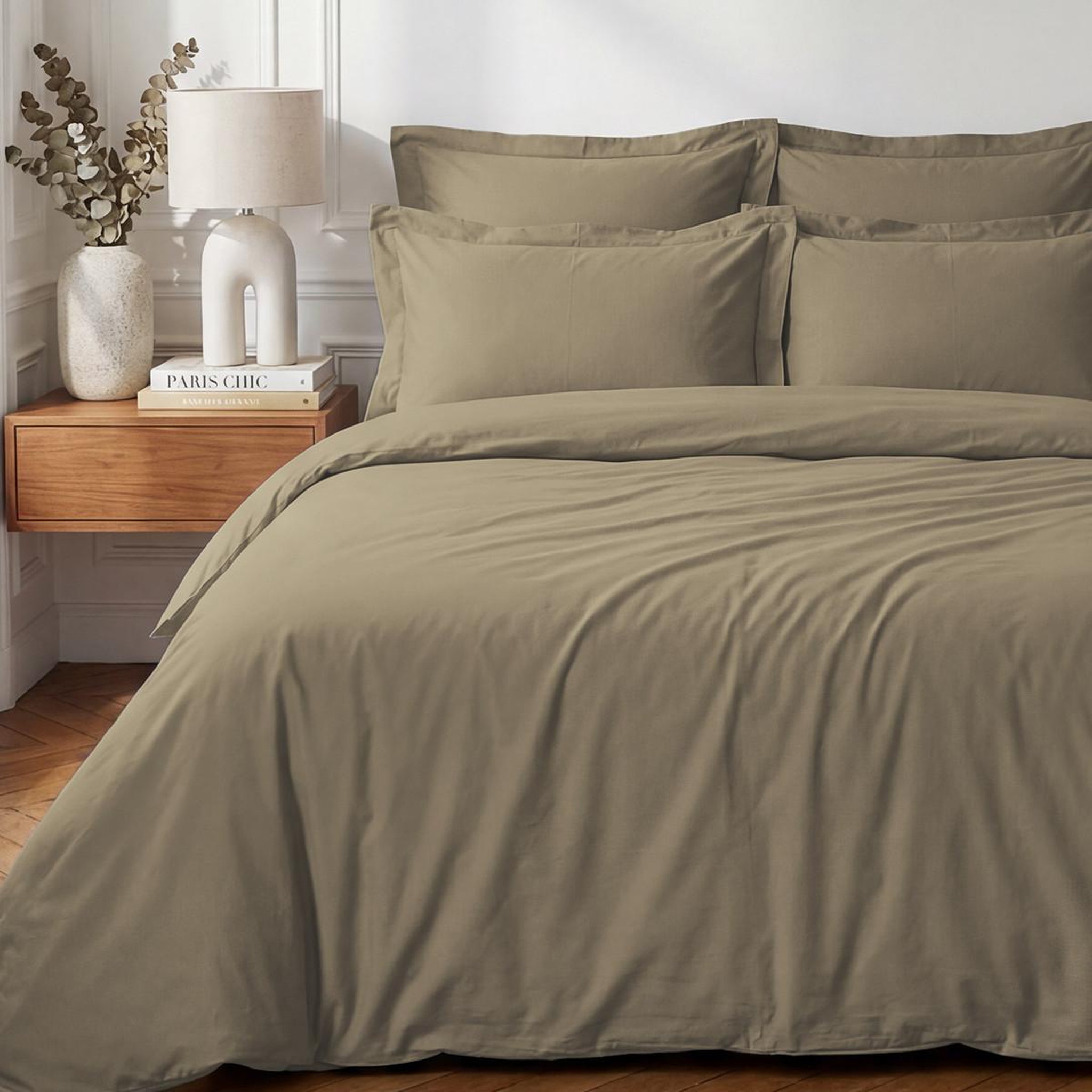 Voir la diapositive 2 : Sensei Maison Drap housse bonnet 40 cm en percale coton SOFT PERCALE PLUS