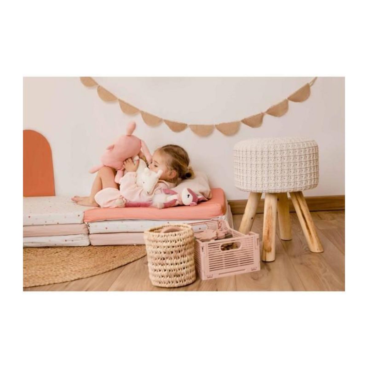 TINEO Maxi Tapis d'éveil Malin TINEO MON CoeUR 5en1 - Tapis évolutif multifonction