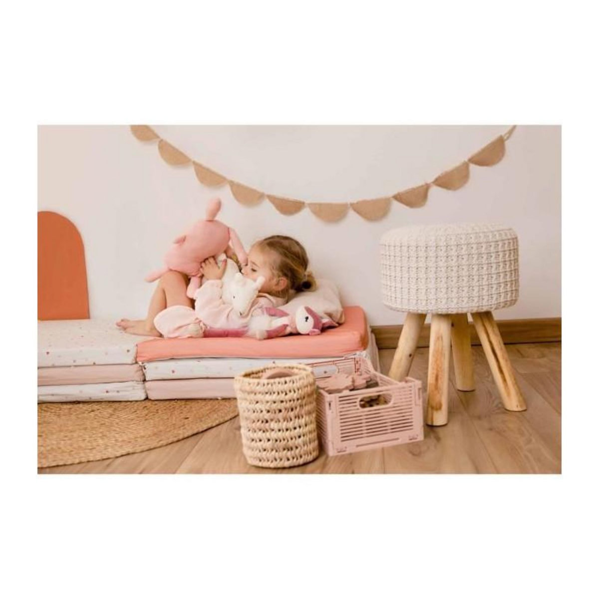 TINEO Maxi Tapis d'éveil Malin TINEO MON CoeUR 5en1 - Tapis évolutif multifonction