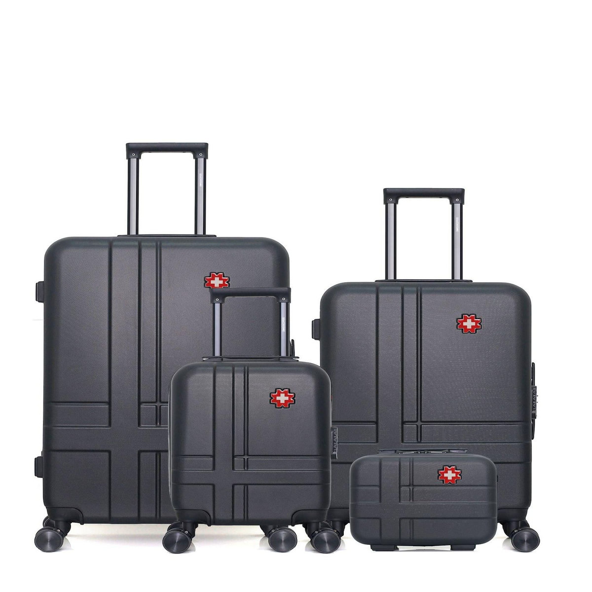 SWISS KOPPER SWISS KOPPER - LOT DE 4 - Valise Grand Format, Valise Week-end, Valise Cabine XXS et Vanity USTER