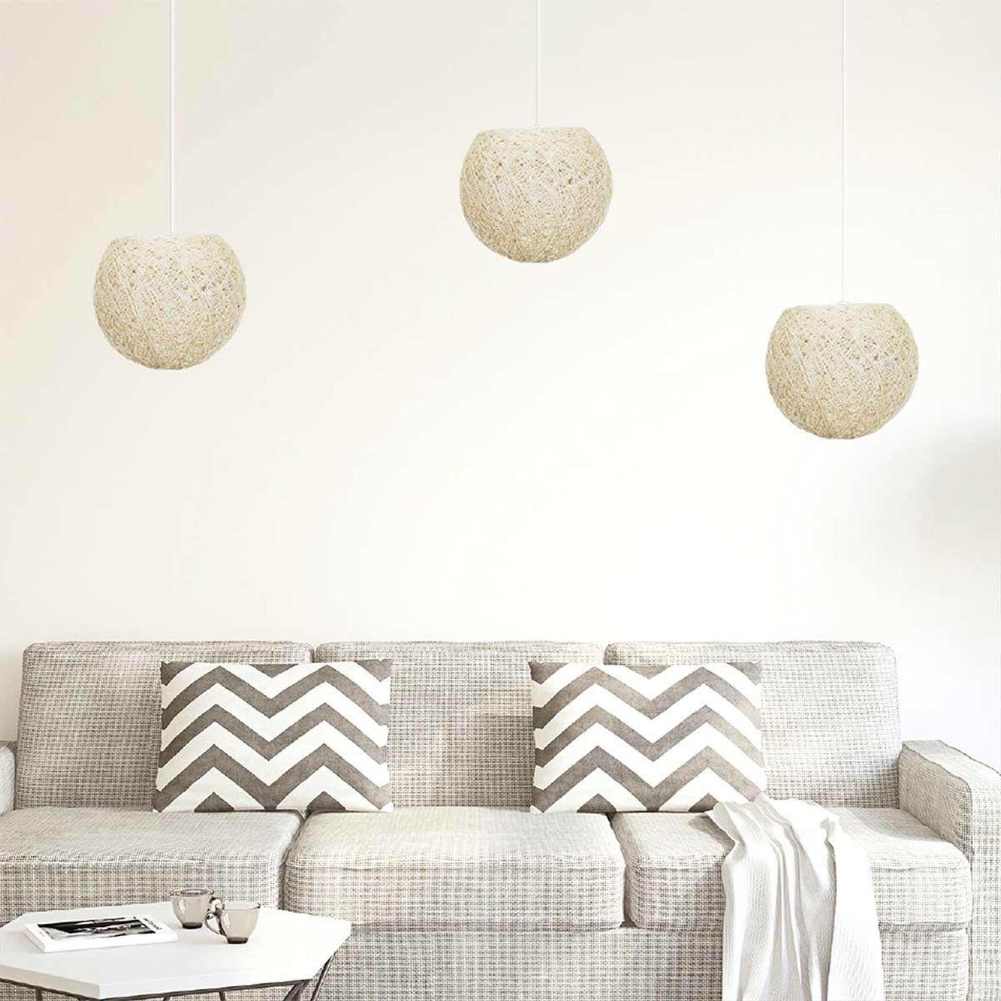 Voir la diapositive 3 : The Home Deco Factory Abat-Jour Intérieur  Suspension  20cm Naturel