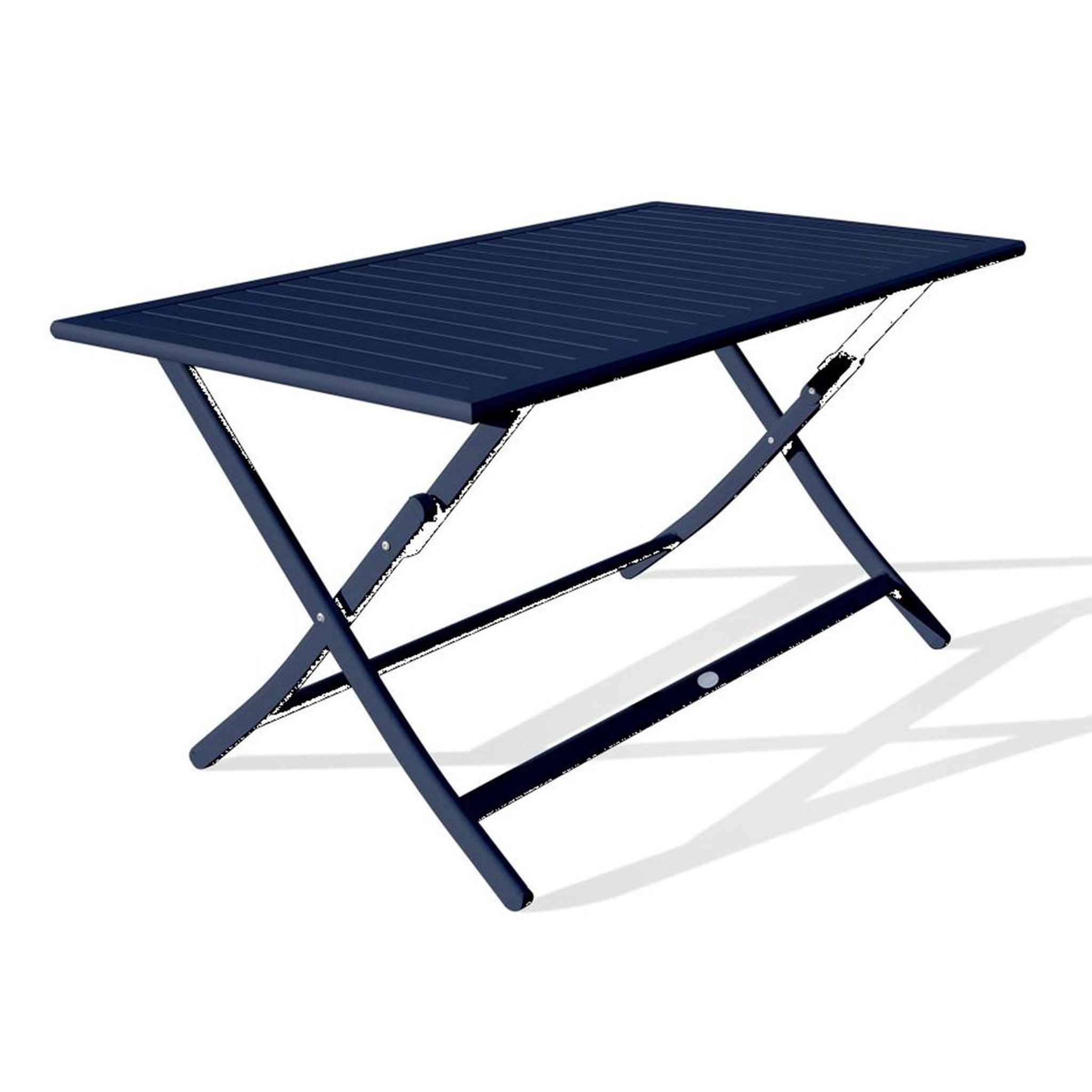 Paris Prix Table de jardin pliante  marius  140cm bleu marine
