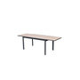 Voir la diapositive 1 : HESPERIDE Table de jardin rectangulaire extensible rallonge coulissante alu Evasion Effet bois Honey Graphite- 10/12 places - Hespéride