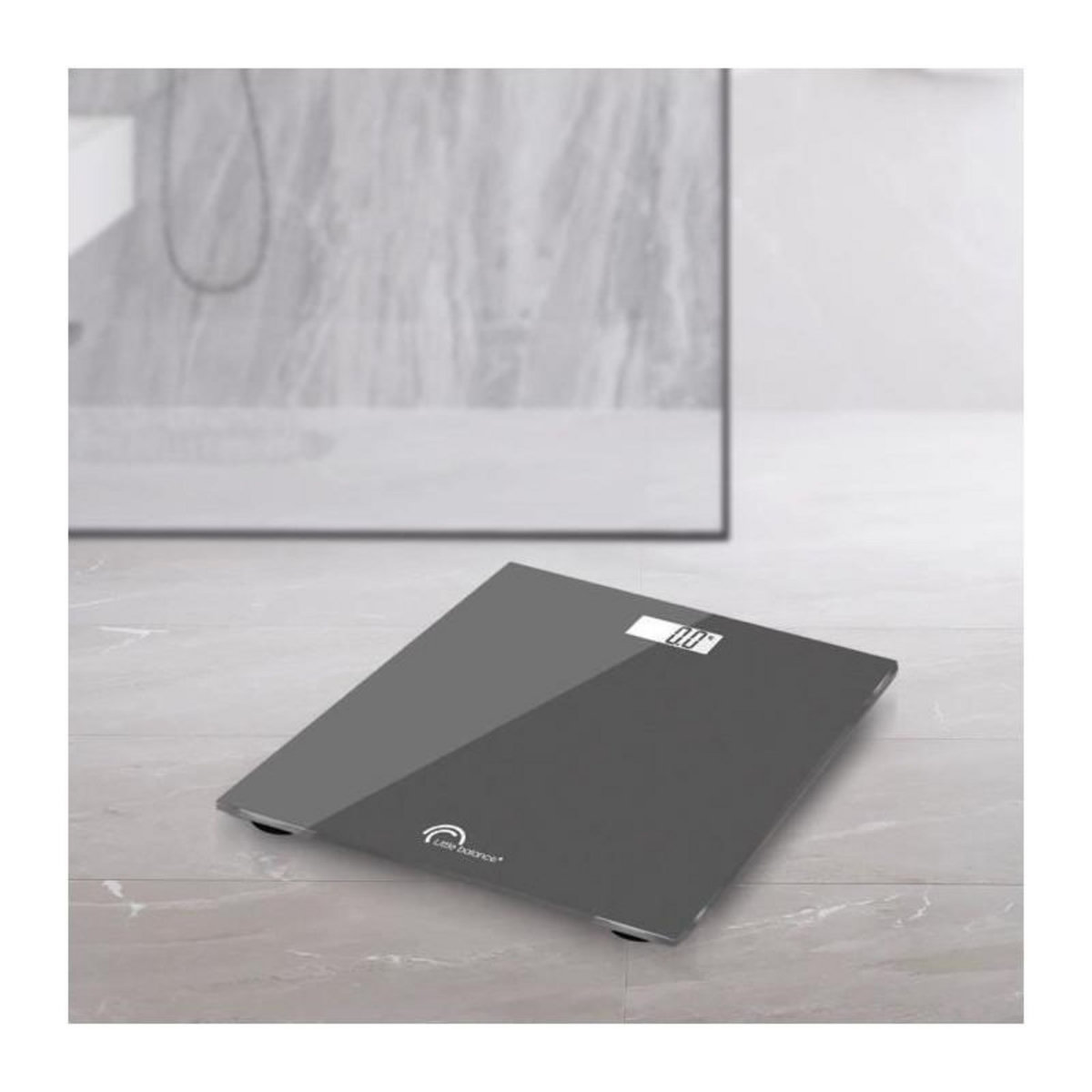 LITTLE BALANCE Pese-personne électronique - LITTLE BALANCE - 160 kg max - plateau verre trempé - couleur gris