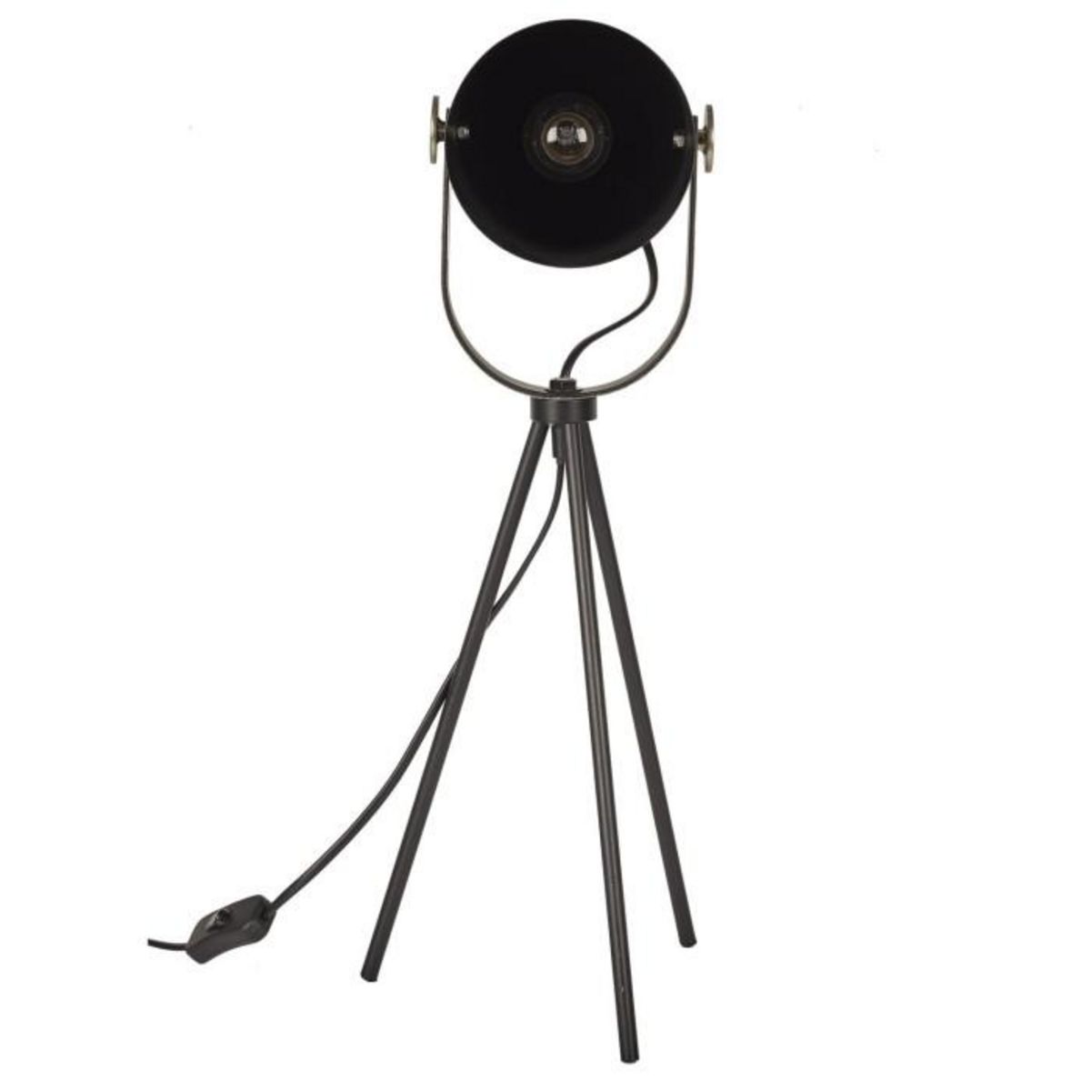 Paris Prix Lampe à Poser en Métal  Bistrot  46cm Noir
