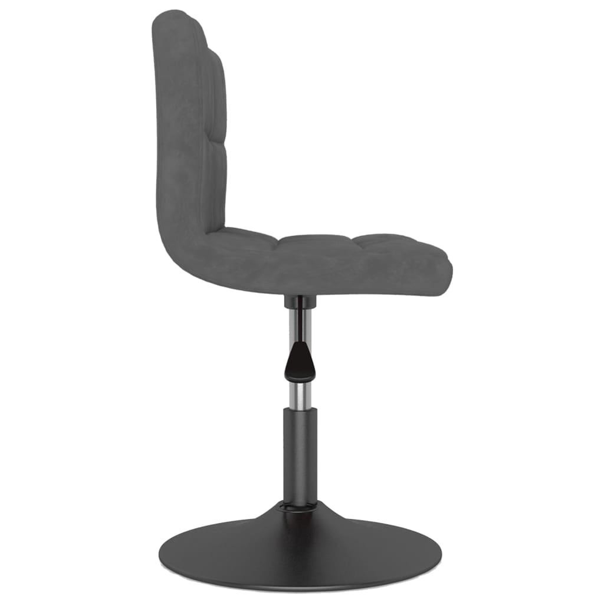 Voir la diapositive 3 : VIDAXL Chaise pivotante de salle a manger Gris fonce Velours