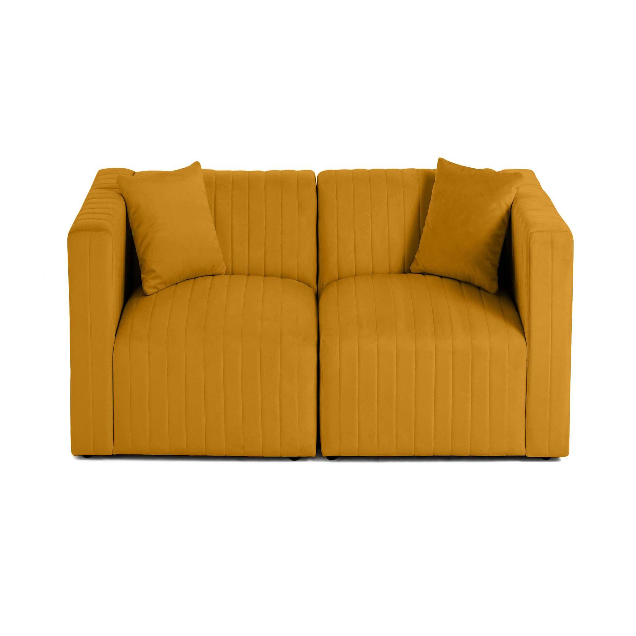 Voir la diapositive 1 : LISA DESIGN Nova - canapé modulable 2 places - en velours