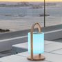 Voir la diapositive 2 : Lumisky Lampe enceinte bluetooth sans fil WOODY Bois Bois H37CM