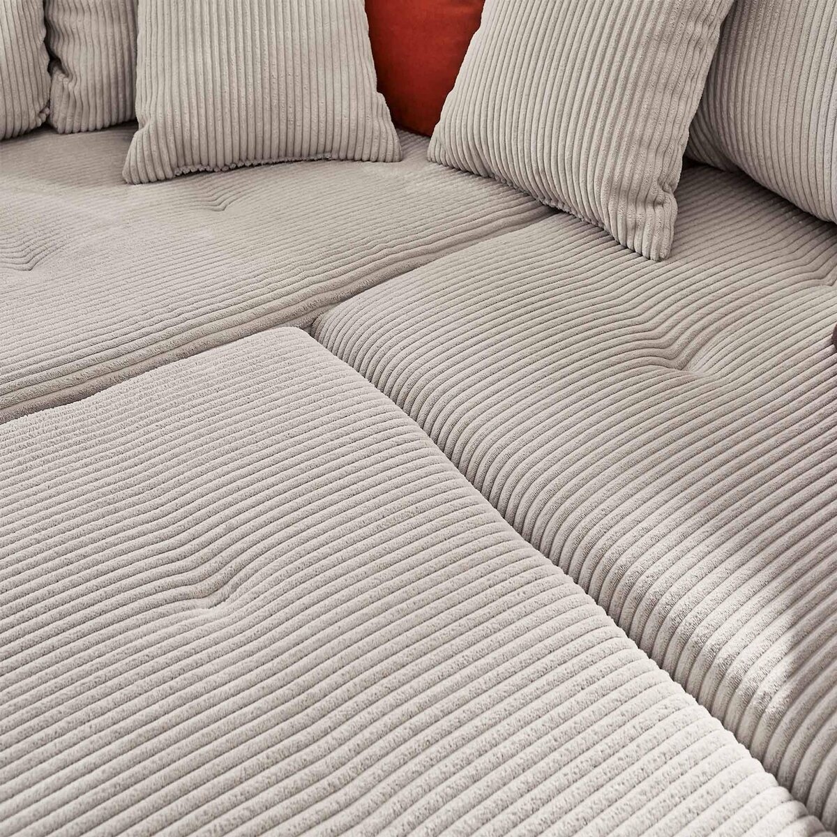 LISA DESIGN Rune - canapé d'angle gauche - 4 places - en velours côtelé