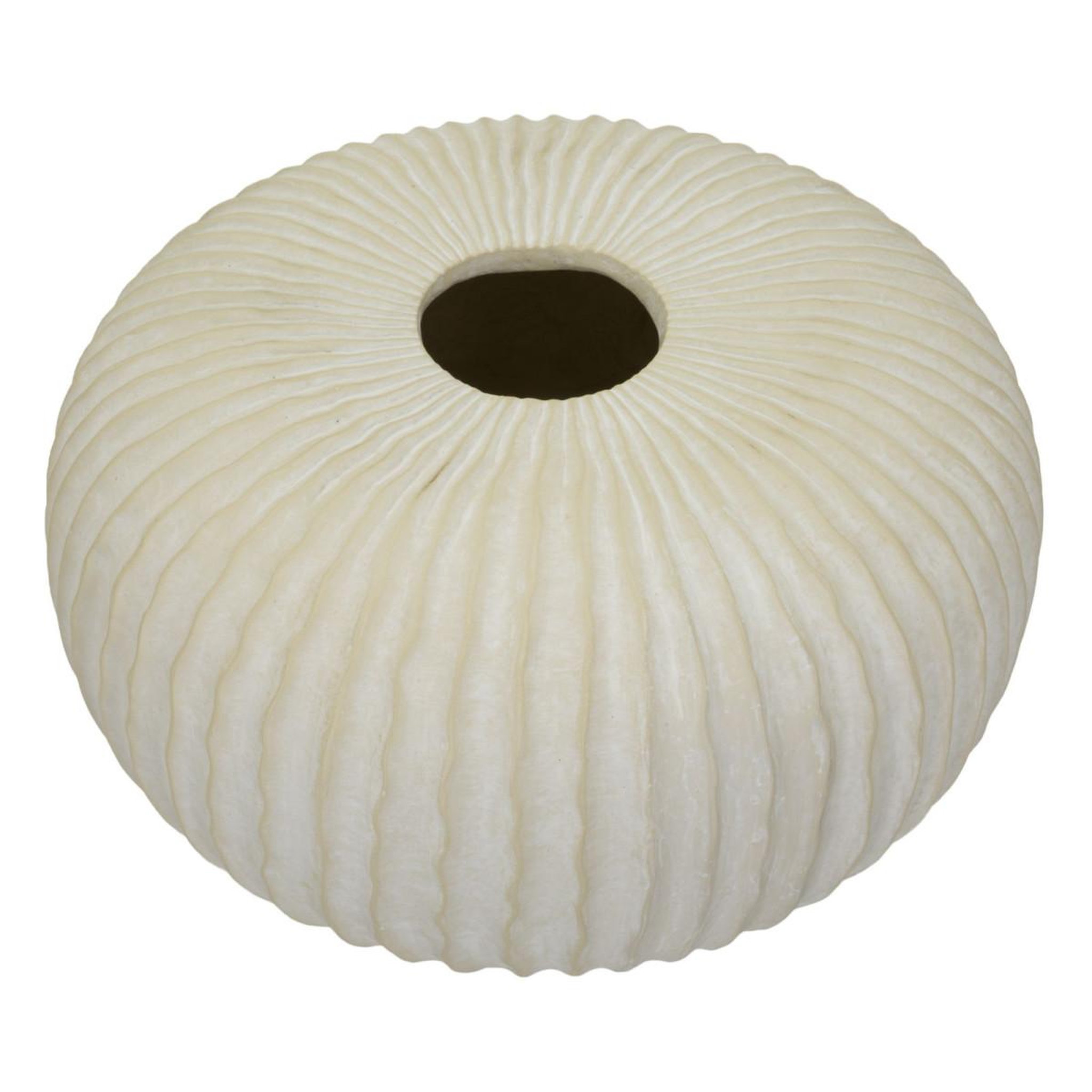 Voir la diapositive 2 : Paris Prix Vase design rainuré  icicle  40cm crème