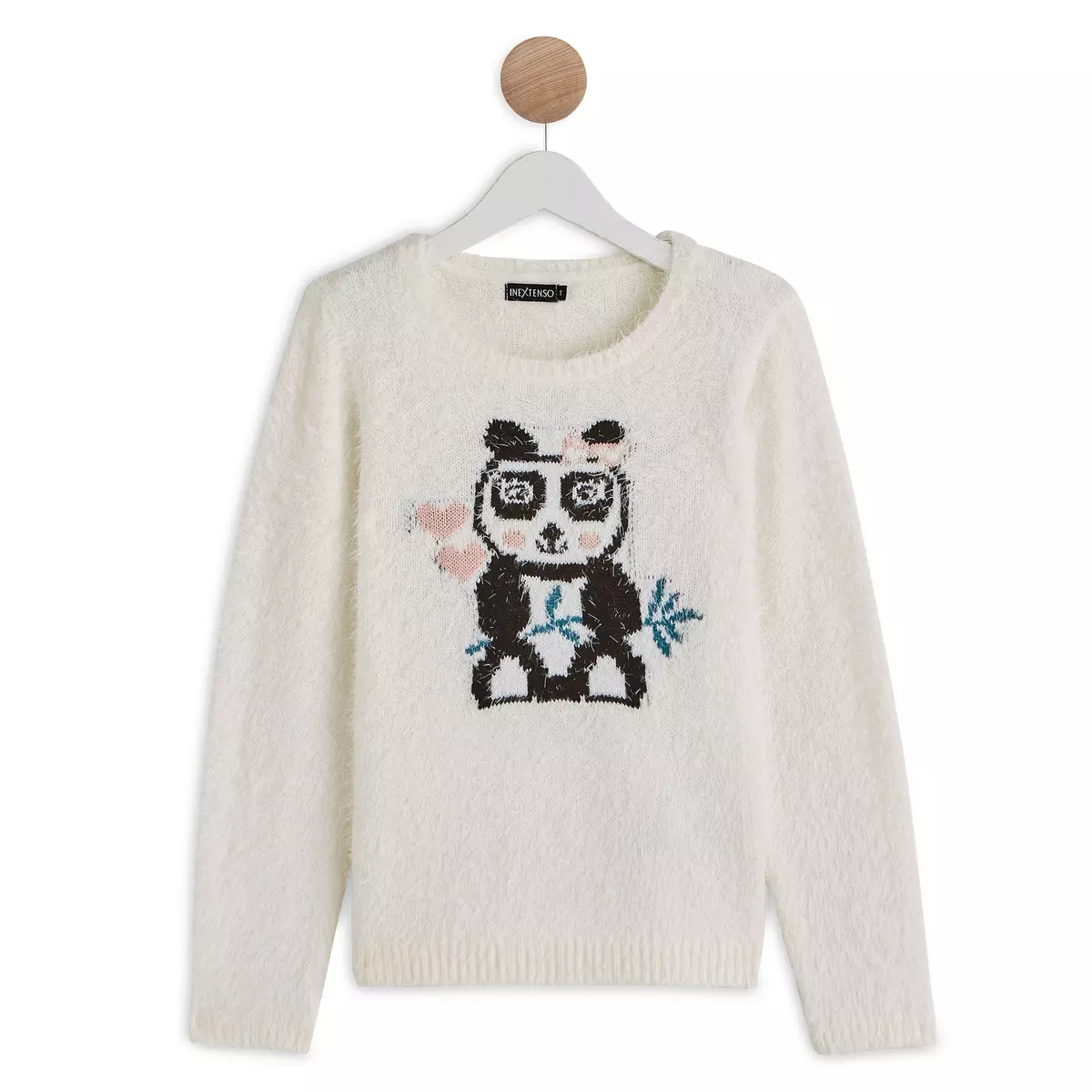 IN EXTENSO Pull jacquard panda fille