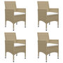 Voir la diapositive 5 : VIDAXL Ensemble a manger de jardin 5 pcs Beige