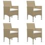 Voir la diapositive 5 : VIDAXL Ensemble a manger de jardin 5 pcs Beige