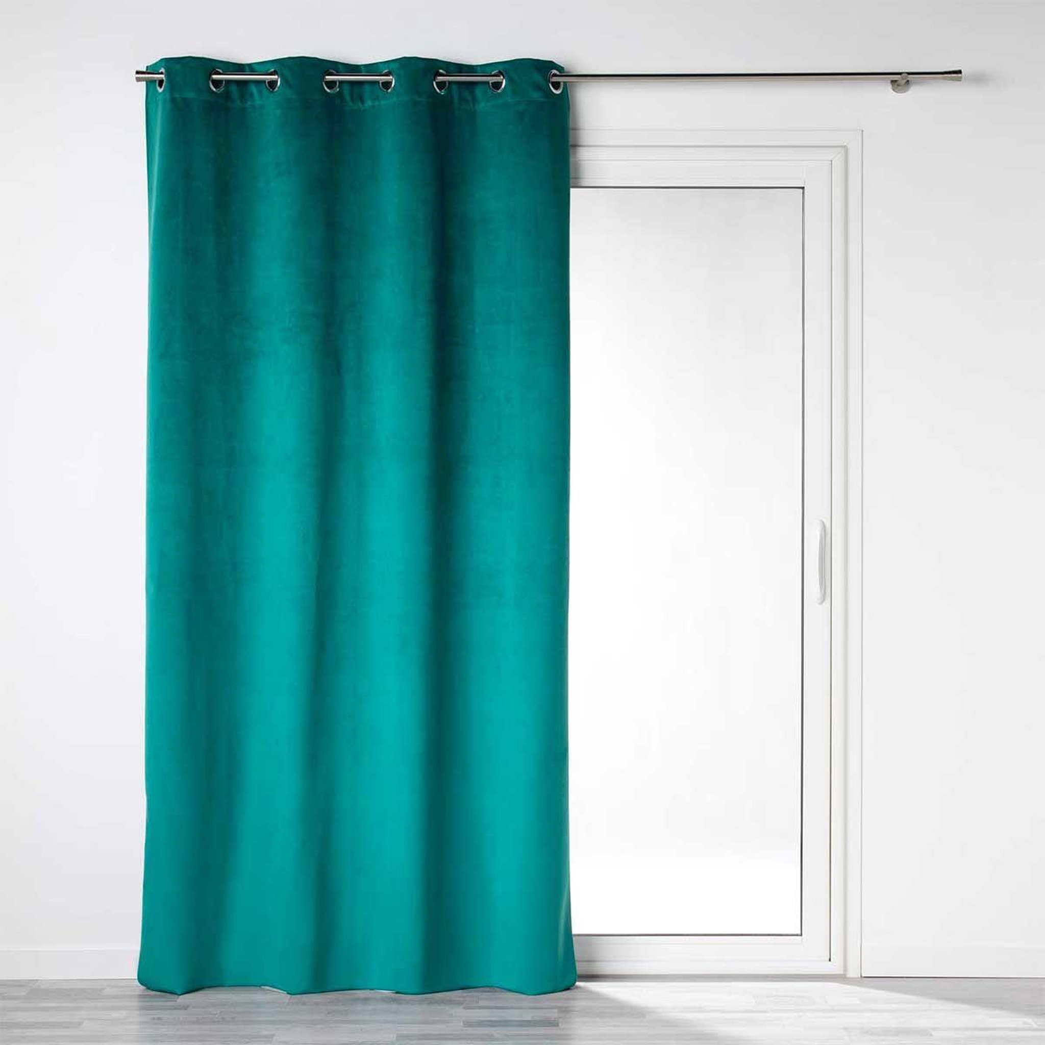 Douceur d'Intérieur Rideau occultant  velounight  135x260cm émeraude