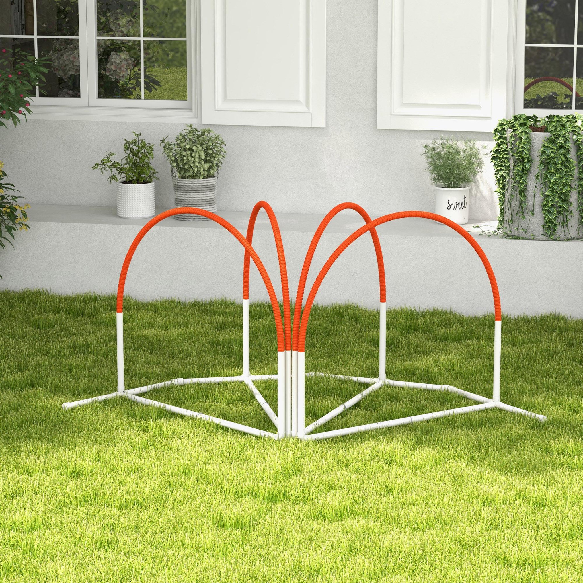 Voir la diapositive 6 : PAWHUT Kit d'agilité pour chien 4 pièces - hooper agility - arceaux entrainement, obstacle, sac de transport inclus - orange