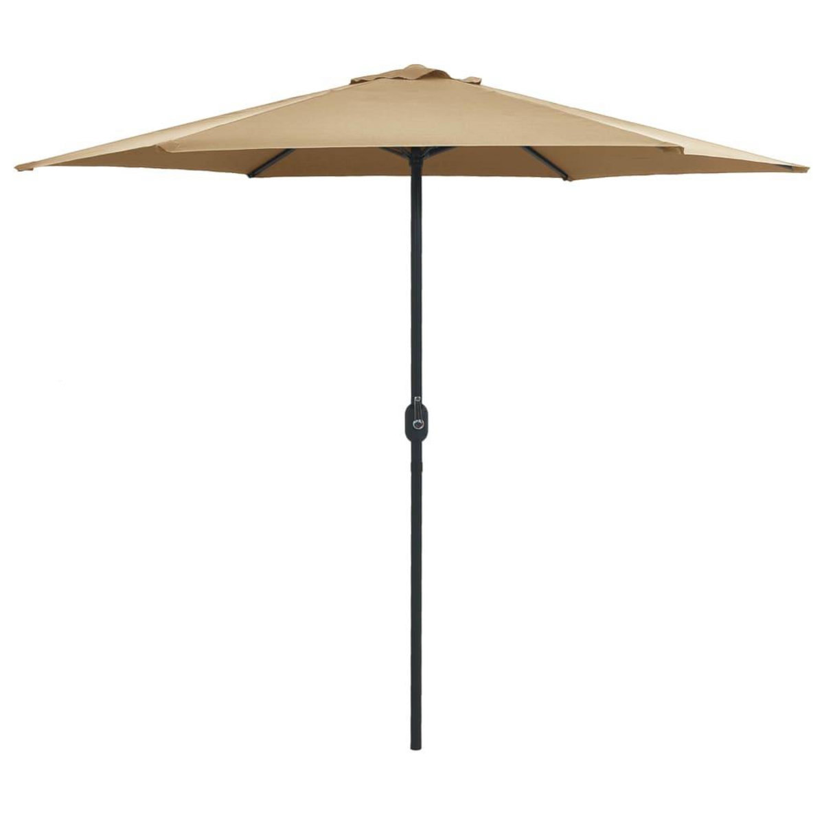 VIDAXL Parasol de jardin et mat en aluminium 270x246 cm Taupe