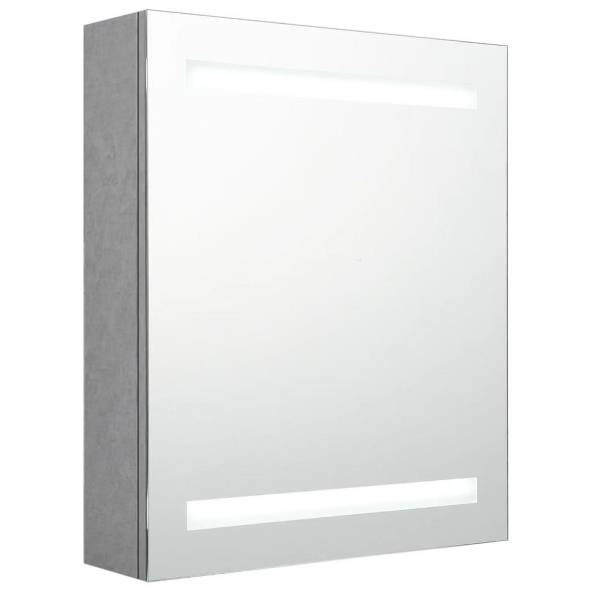 VIDAXL Armoire de salle de bain a miroir LED Gris beton 50x14x60 cm