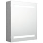 Voir la diapositive 2 : VIDAXL Armoire de salle de bain a miroir LED Gris beton 50x14x60 cm