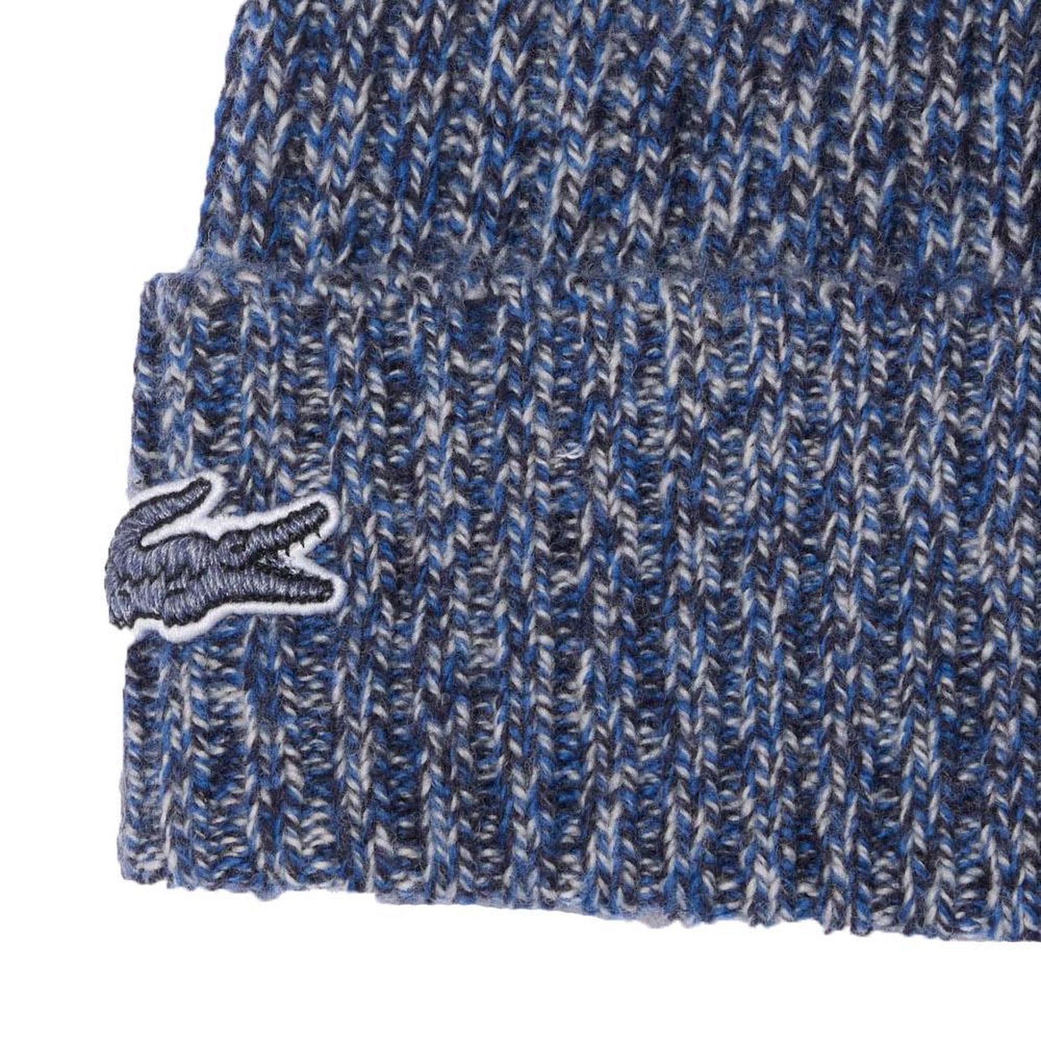 Voir la diapositive 2 : Lacoste Bonnet Marine Chiné Mixte Lacoste Rib