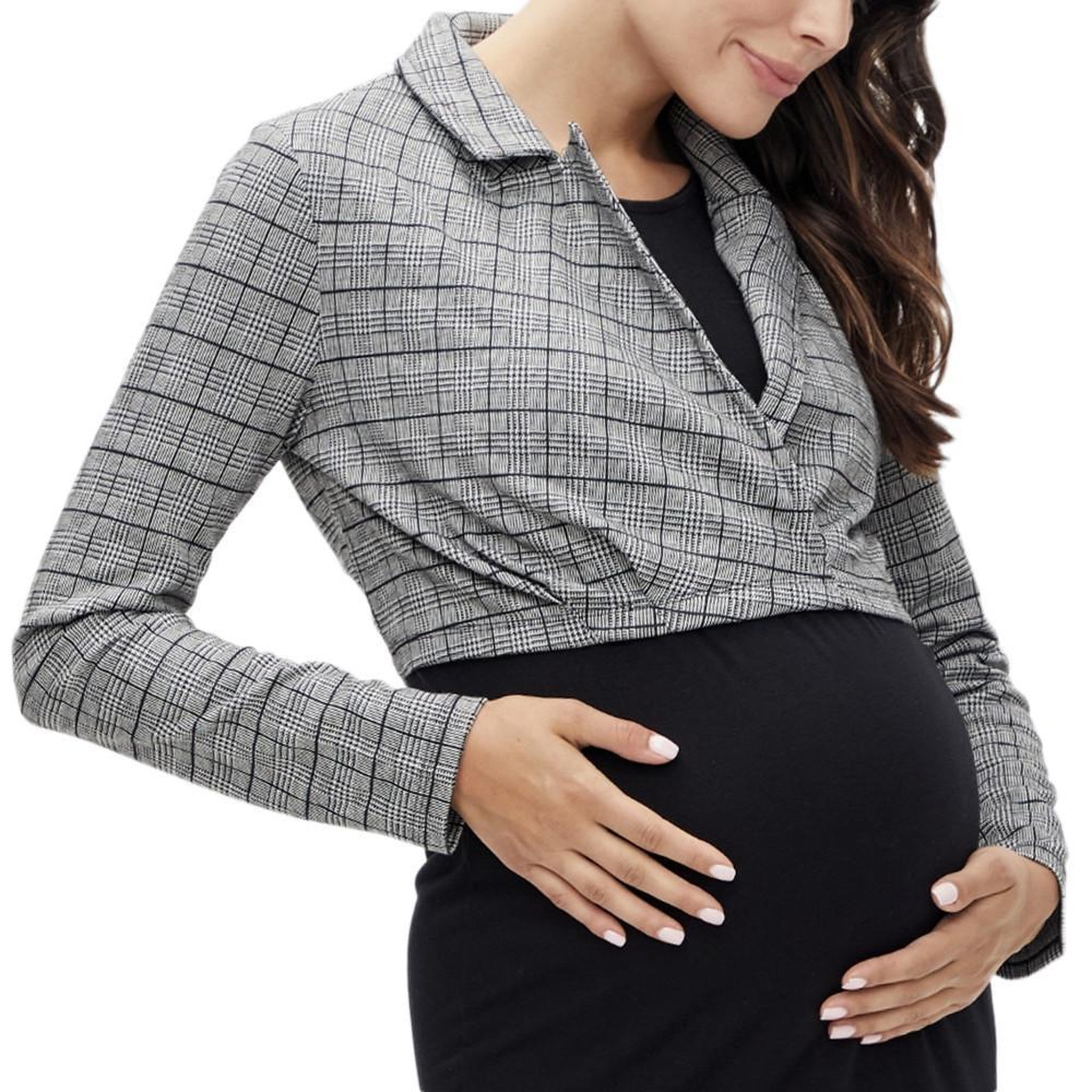 MAMALICIOUS Blazer de Grossesse Gris/Noir Femme Mamalicious Noelli. Coloris disponibles : Noir