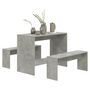 Voir la diapositive 4 : VIDAXL Ensemble a manger 3 pcs Gris beton Bois d'ingenierie