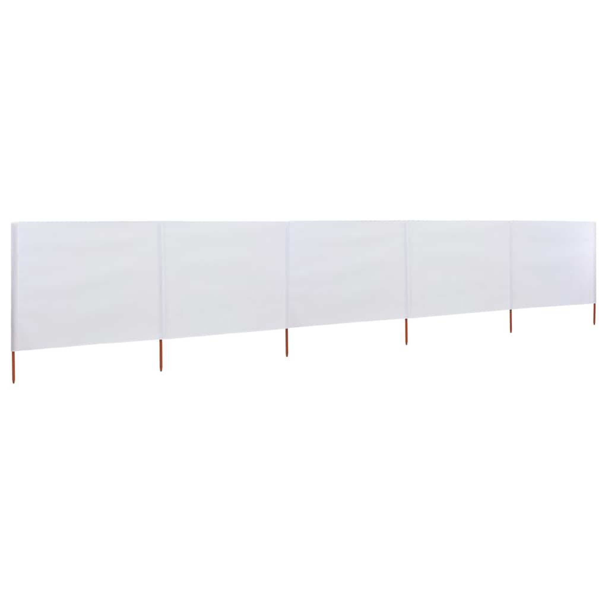 Voir la diapositive 2 : VIDAXL Paravent 5 panneaux Tissu 600 x 160 cm Blanc sable