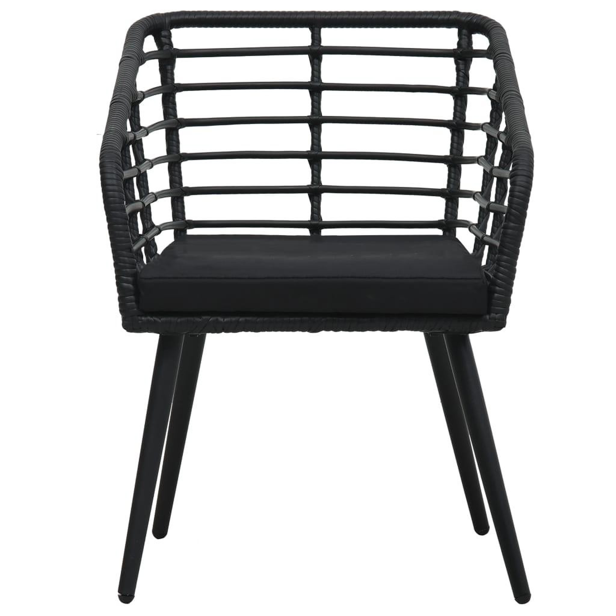 Voir la diapositive 5 : VIDAXL Ensemble de bistro 3 pcs Resine tressee Noir