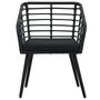 Voir la diapositive 5 : VIDAXL Ensemble de bistro 3 pcs Resine tressee Noir