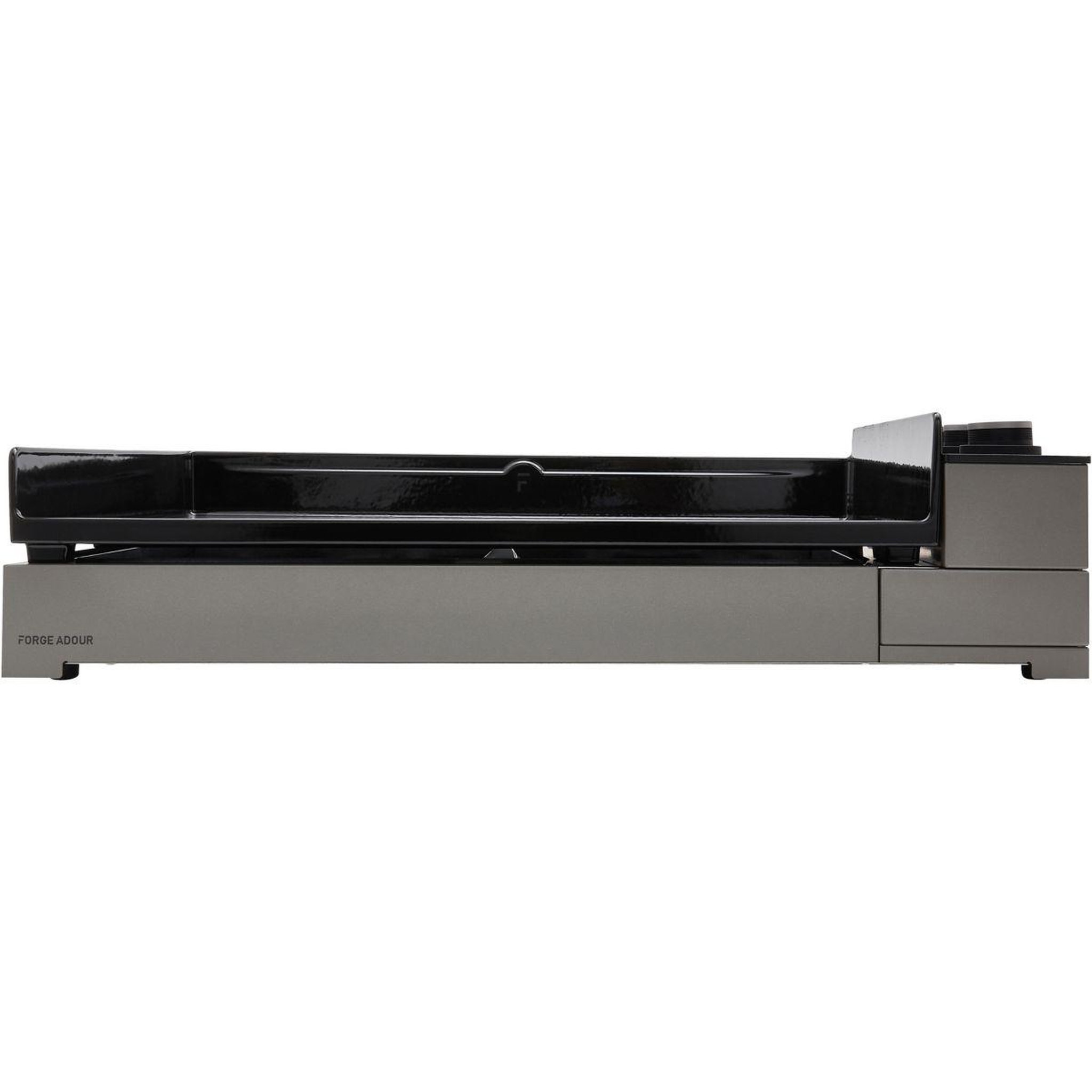 Voir la diapositive 2 : FORGE ADOUR Plancha gaz premium acier 75 ng noir gris 3 brûleurs à poser, 73.2x40.9 cm