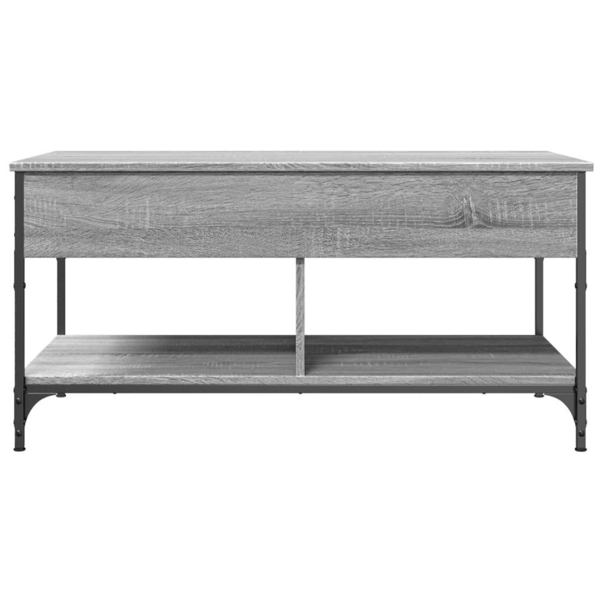 VIDAXL Table basse sonoma gris 100x50x50 cm bois d'ingenierie et metal