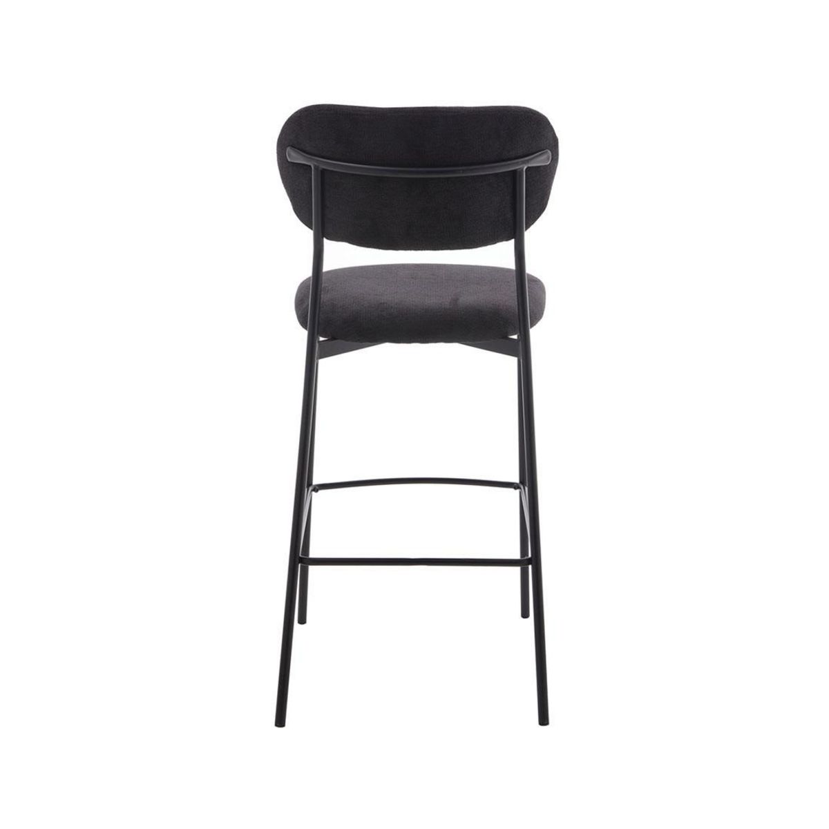 LISA DESIGN Rosita - lot de 4 tabourets de bar - en tissu - gris anthracite