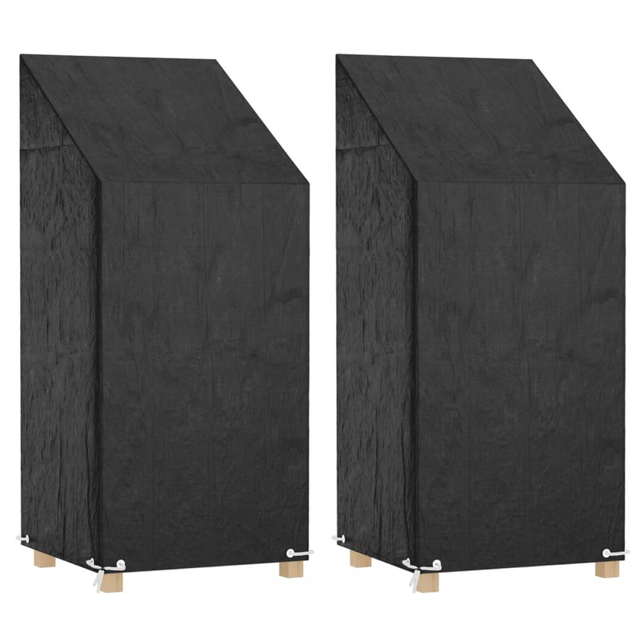 Voir la diapositive 1 : VIDAXL Housses de chaise de jardin 2 pcs 8 œillets 65x65x110/150 cm PE