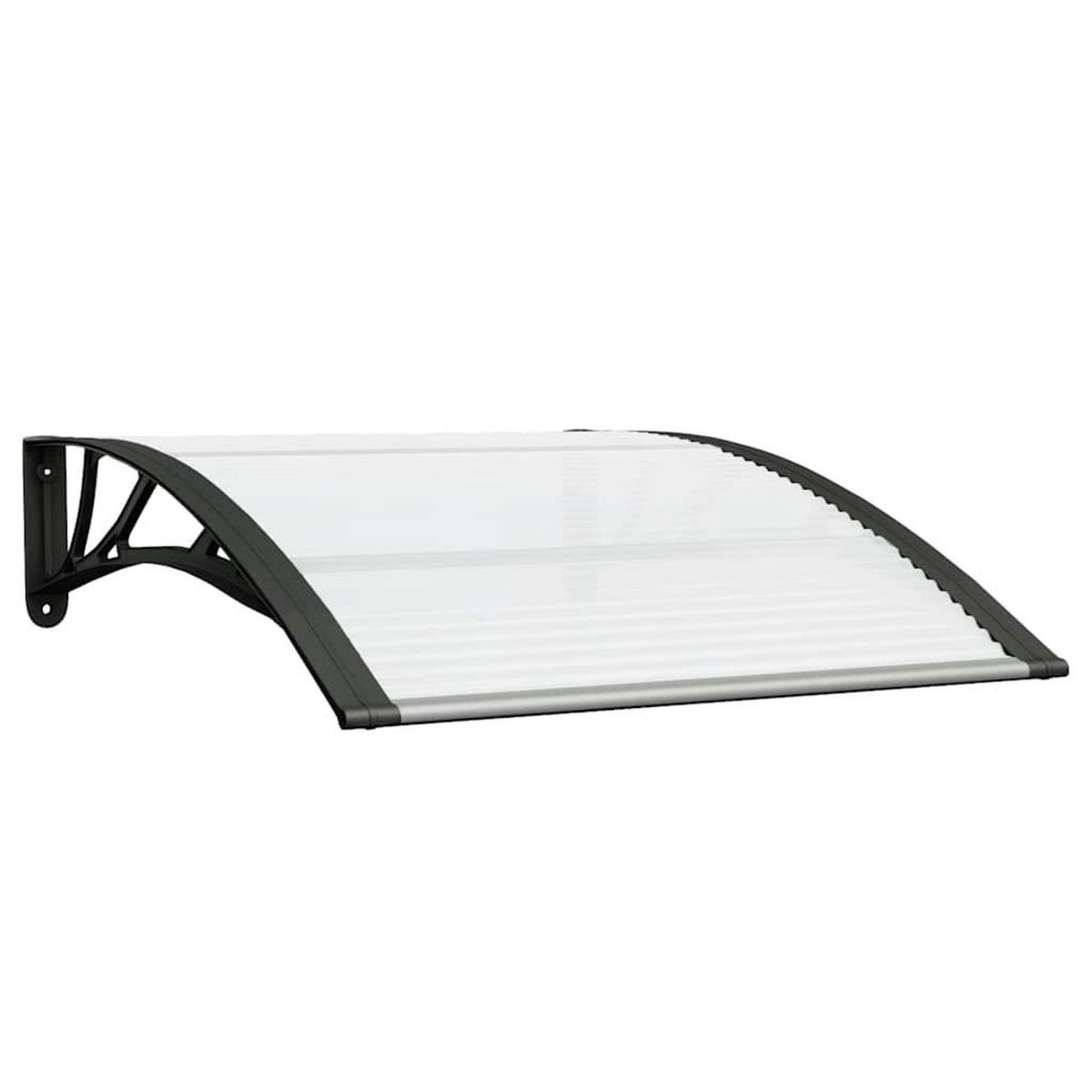 VIDAXL Auvent de porte Noir et transparent 100x75 cm Polycarbonate