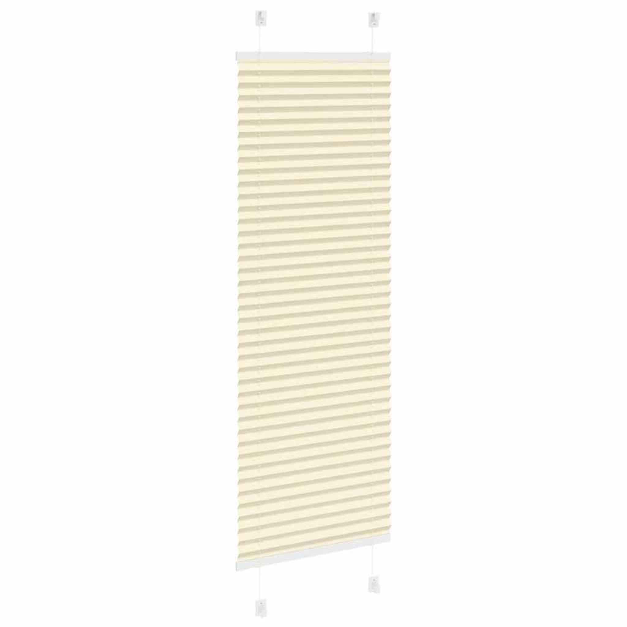 Voir la diapositive 4 : VIDAXL Store plisse creme 45x150 cm largeur du tissu 44,4 cm polyester