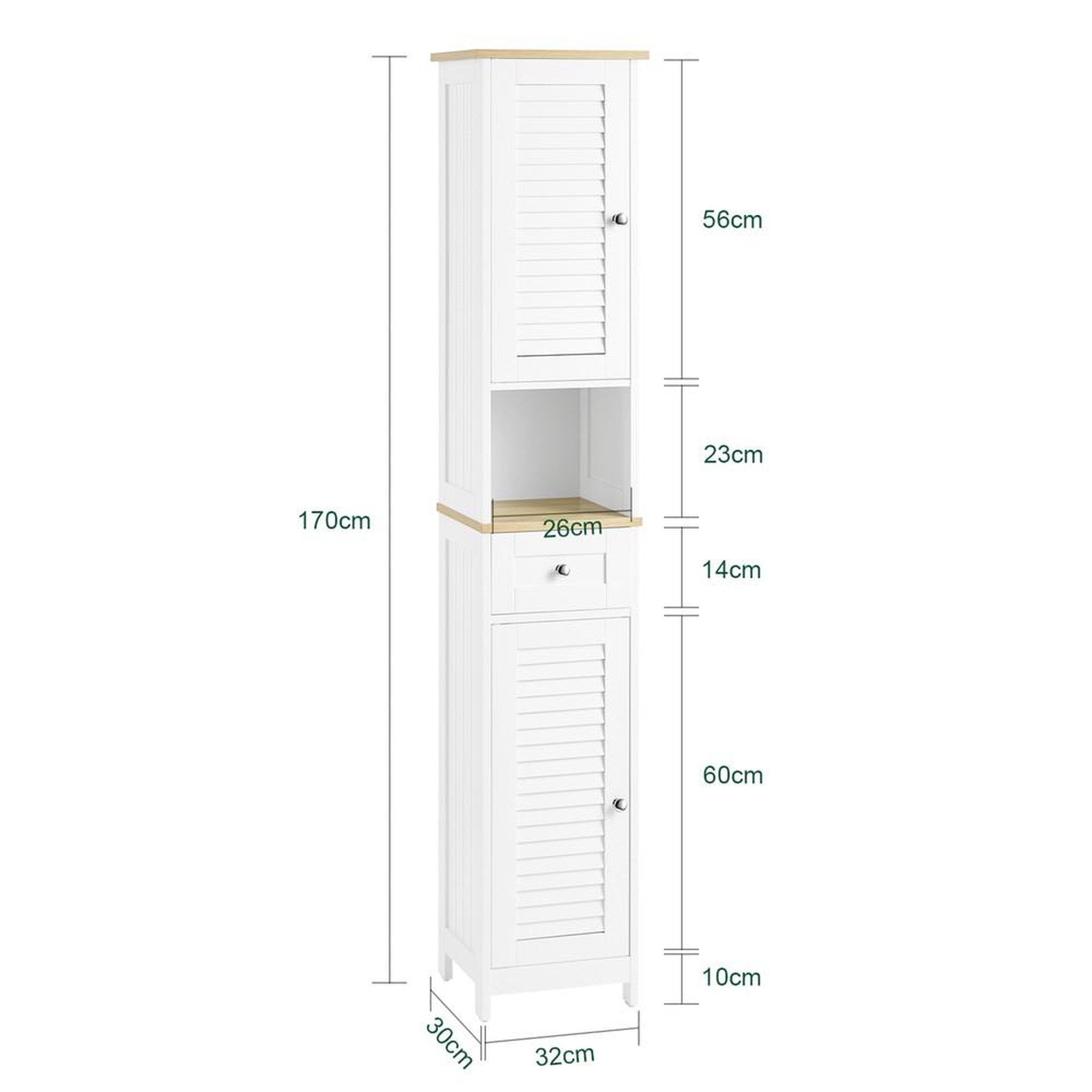 Voir la diapositive 3 : SOBUY SoBuy - Colonne De Salle De Bain à un tiroir - Fonctionnel - FRG236