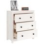 Voir la diapositive 4 : VIDAXL Buffet blanc 70x35x80 cm bois massif de pin