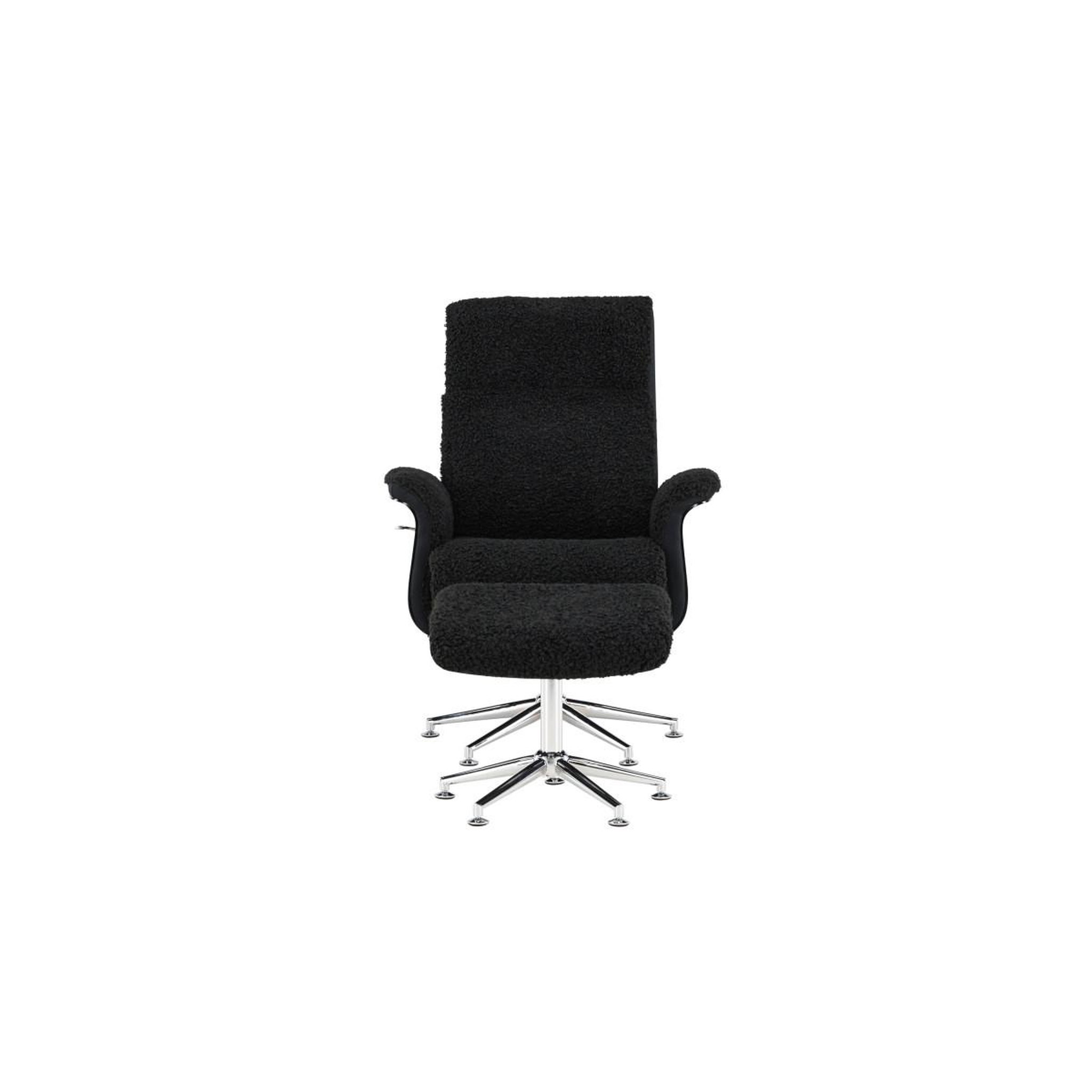 Voir la diapositive 2 : Paris Prix Fauteuil avec repose-pieds  hagon  112cm gris foncé