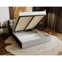 Voir la diapositive 2 : BEST MOBILIER Lotus - lit coffre - 140x200 cm - sommier inclus - en velours