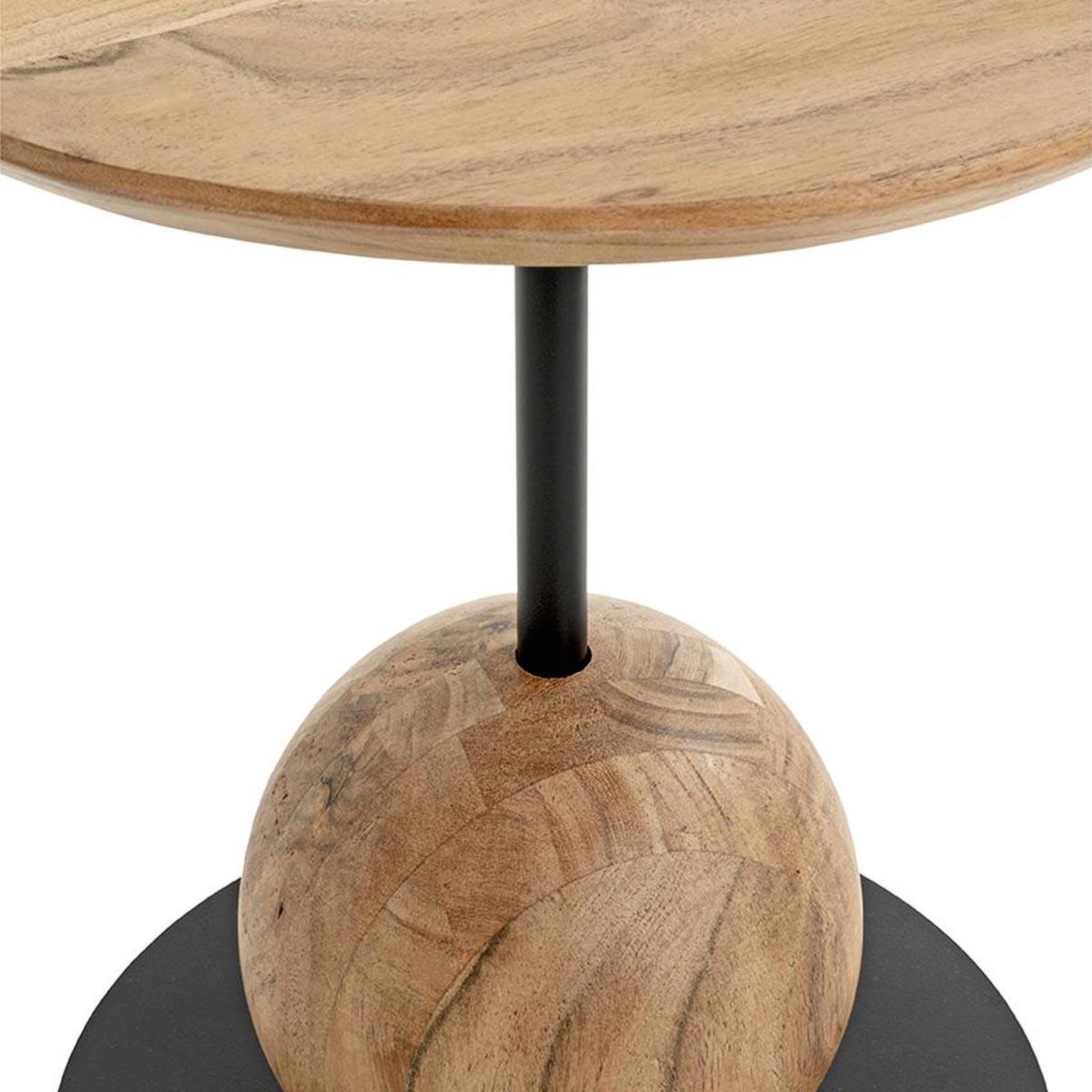 Voir la diapositive 2 : Paris Prix Table d'appoint design  sphère  45cm naturel & noir