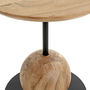 Voir la diapositive 2 : Paris Prix Table d'Appoint Design  Sphère  45cm Naturel & Noir
