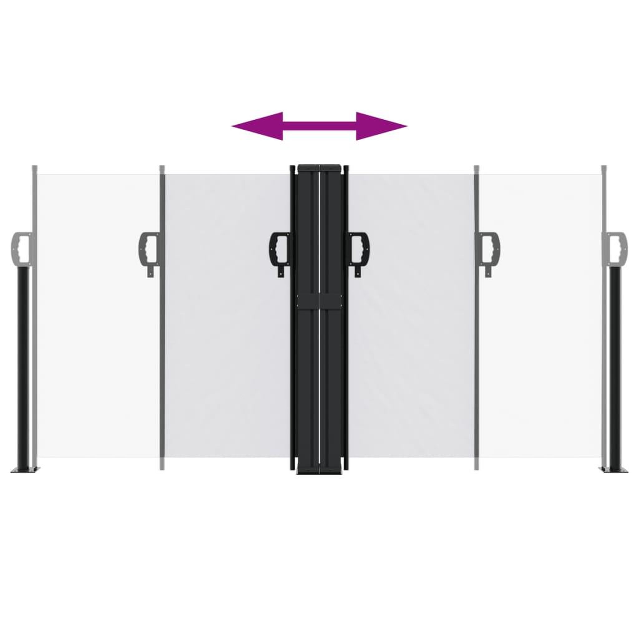 Voir la diapositive 5 : VIDAXL Auvent lateral retractable blanc 120x1200 cm